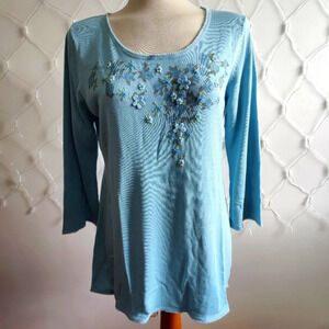 Randolph Duke Coastal Grannycore Top  / Silk/Cotton / Medium